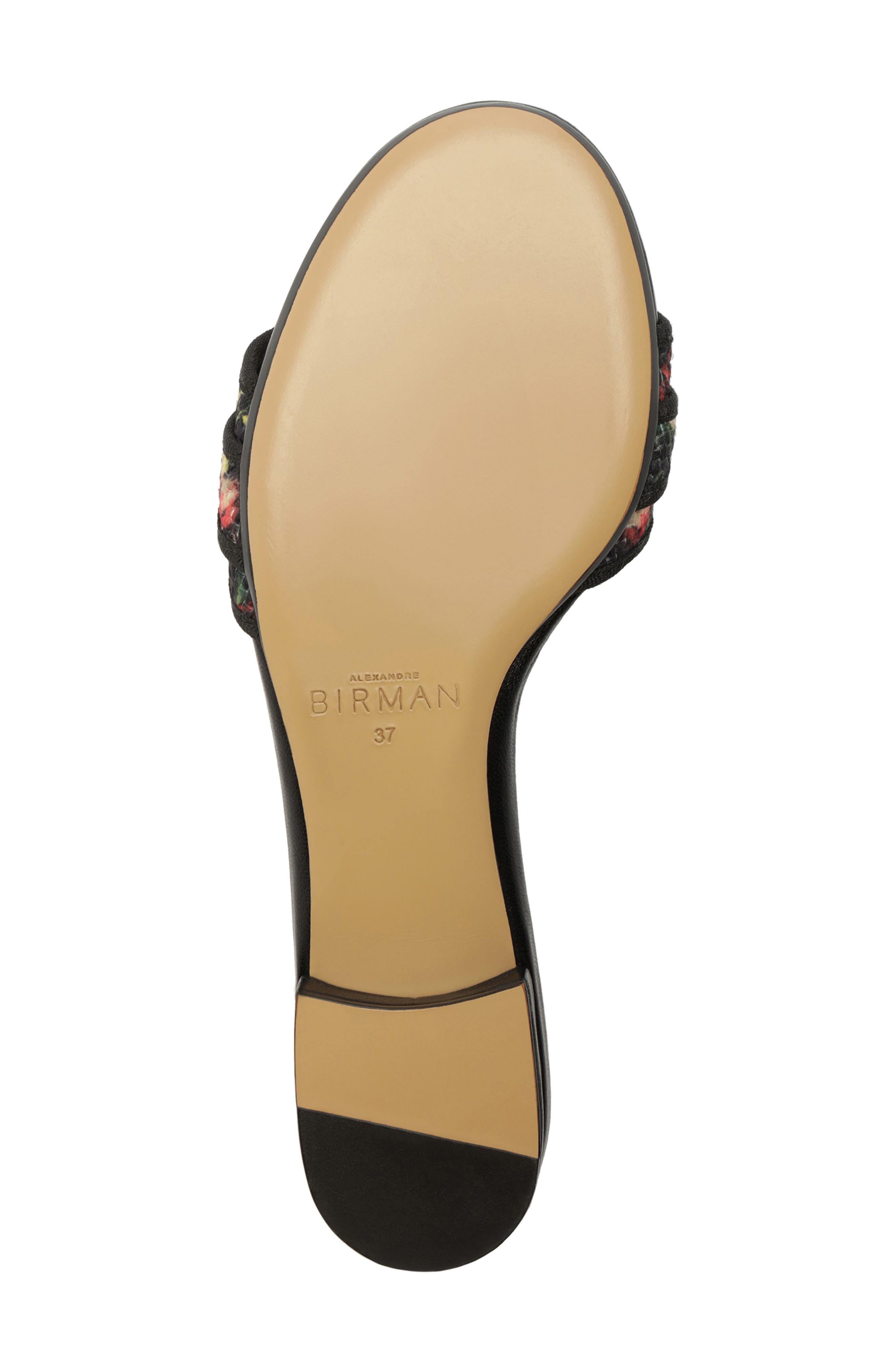 Alexandre Birman x Agua by Agua Bendita Grosgrain Raffia Slide Sandal, Alternate, color, Paramo Tonia/ Black