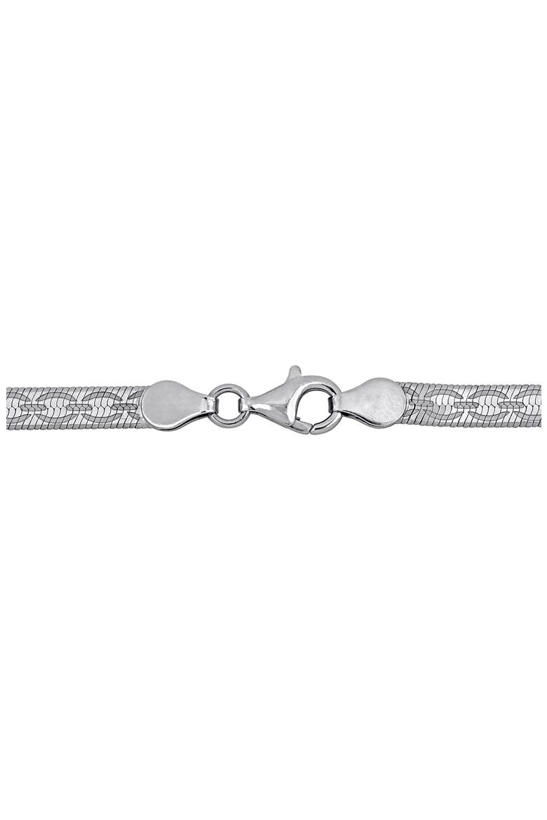 Herringbone Necklace, Alternate, color, SILVER