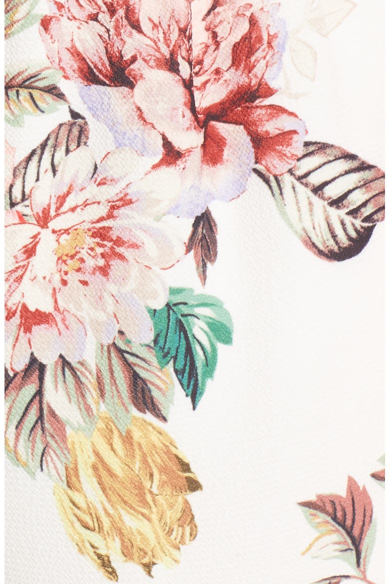 Floral Print Romper, Alternate, color, IVORY EGRET VINTAGE FLORAL