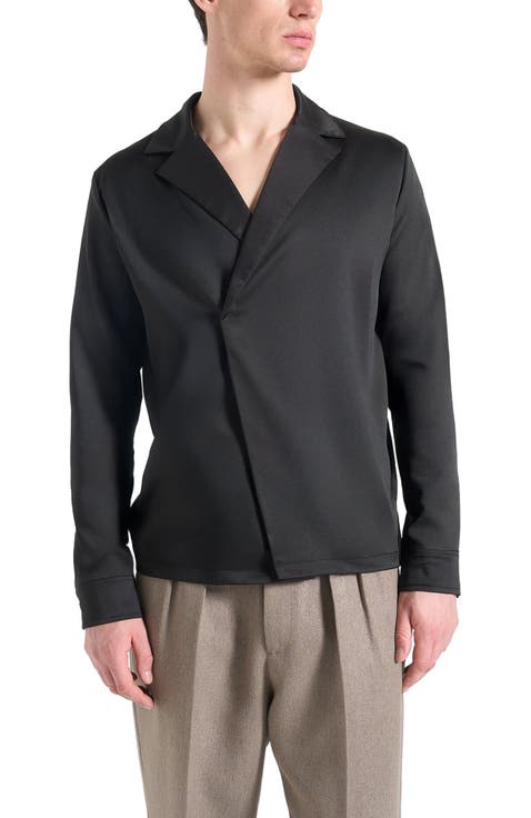 Alban Satin Double Breasted Shirt