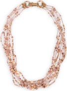 SAACHI Beaded Cluster Statement Necklace