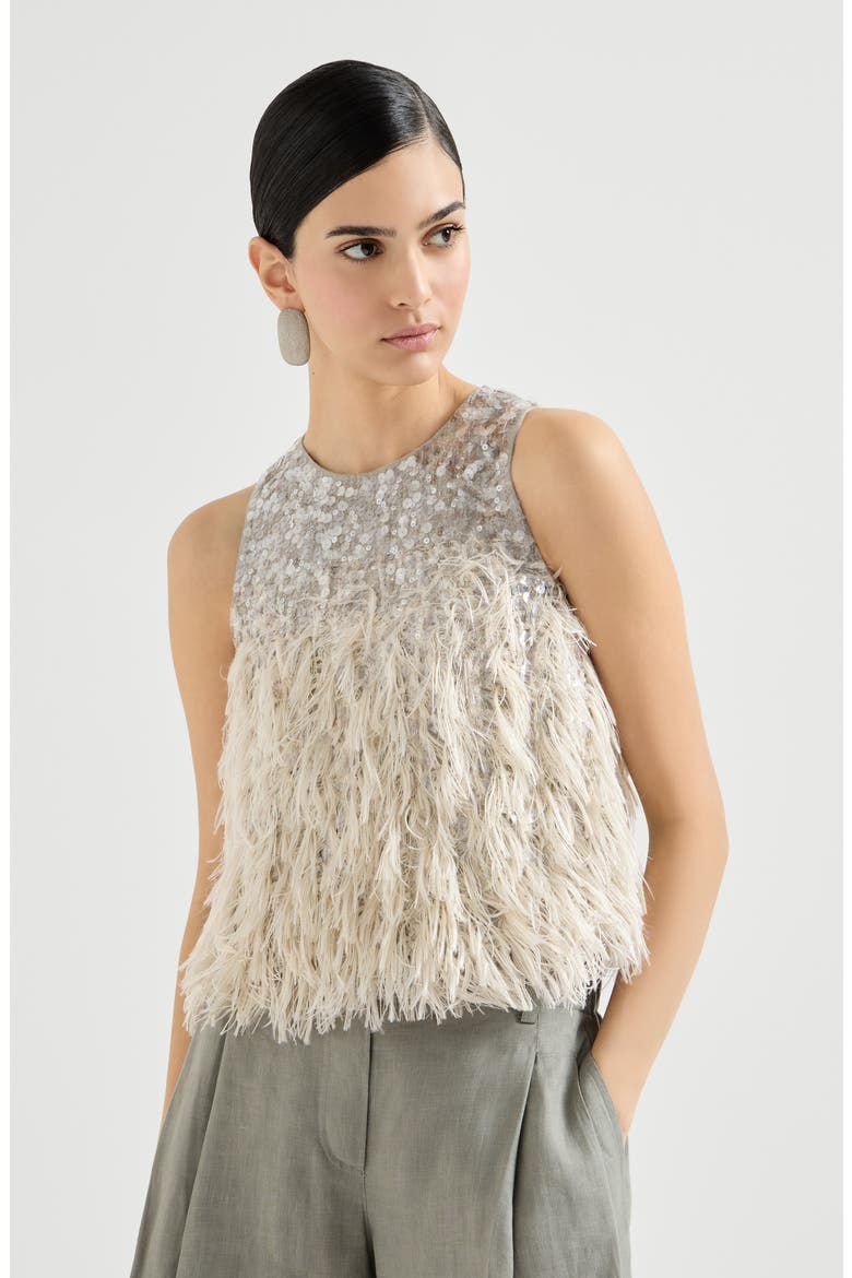 Dazzling dégradé top, Main, color, Grey