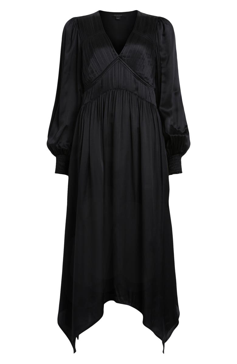 AllSaints Estelle Long Sleeve Asymmetric Hem Dress, Alternate, color, 