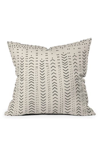 Deny Designs Iveta Mudcloth Throw Pillow In Beige