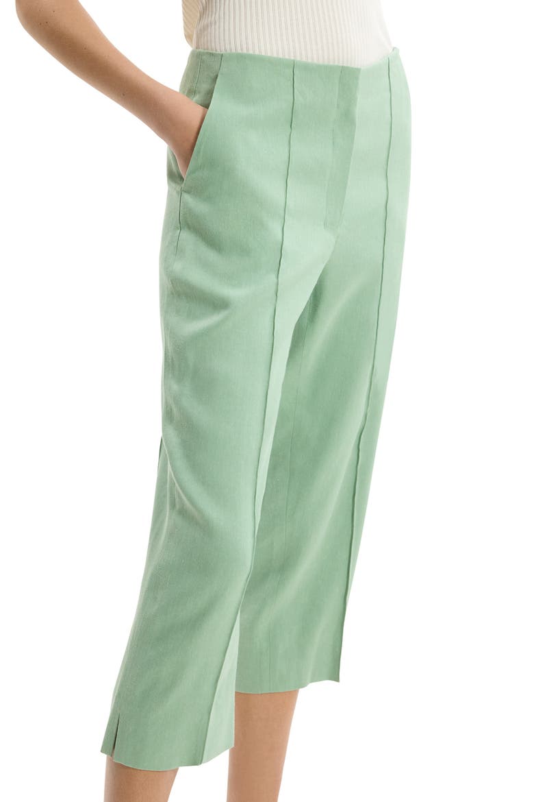 Slit Capri Pants, Alternate, color, DELICATE GREEN