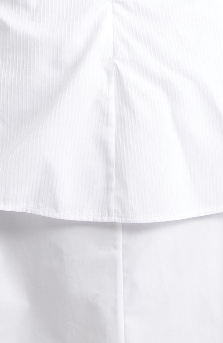 McQueen Deconstructed Cotton Poplin Minidress, Alternate, color, Opticalwhite