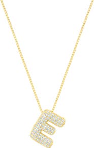 Adornia Pavé Bubble Initial Pendant Necklace