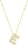 Adornia Pavé Bubble Initial Pendant Necklace