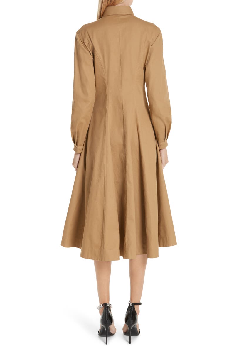 CALVIN KLEIN 205W39NYC Western Twill A-Line Midi Dress, Alternate, color, 