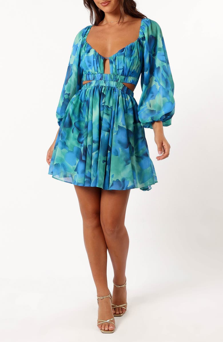 Petal & Pup Katniss Cutout Long Sleeve Minidress, Main, color,