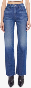 MOTHER The Kick High Waist Straight Leg Jeans