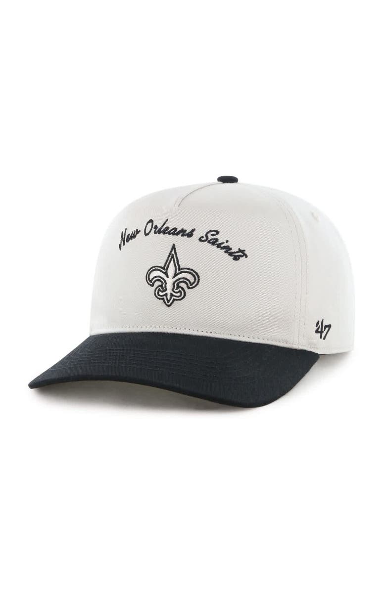 '47 Men's '47 Cream/Black New Orleans Saints Safe Bet Stable Hitch Adjustable Hat, Main, color, 