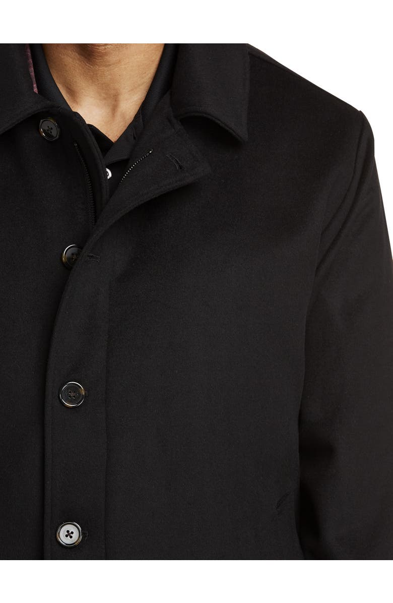 Oak Hill Big & Tall Wool Blend Basic Overcoat, Alternate, color, Black
