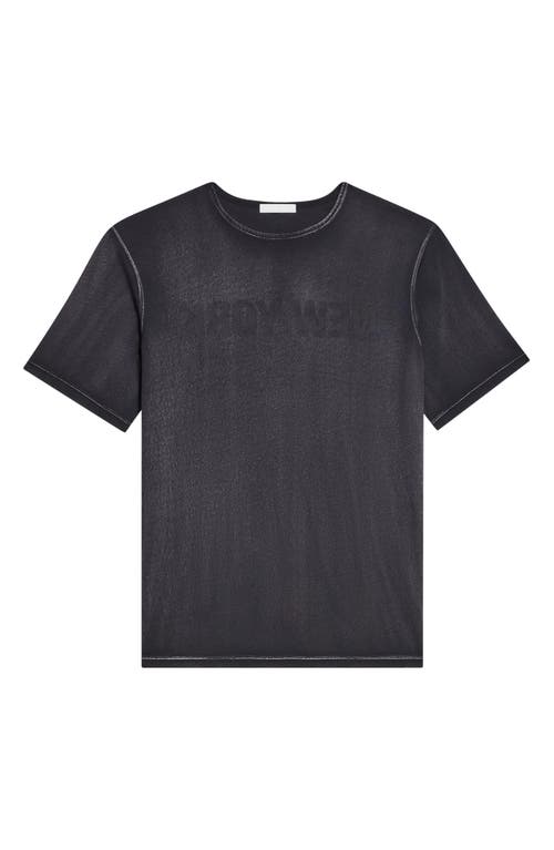 Helmut Lang New York Garment Dyed Reversed Graphic T-shirt In Grey