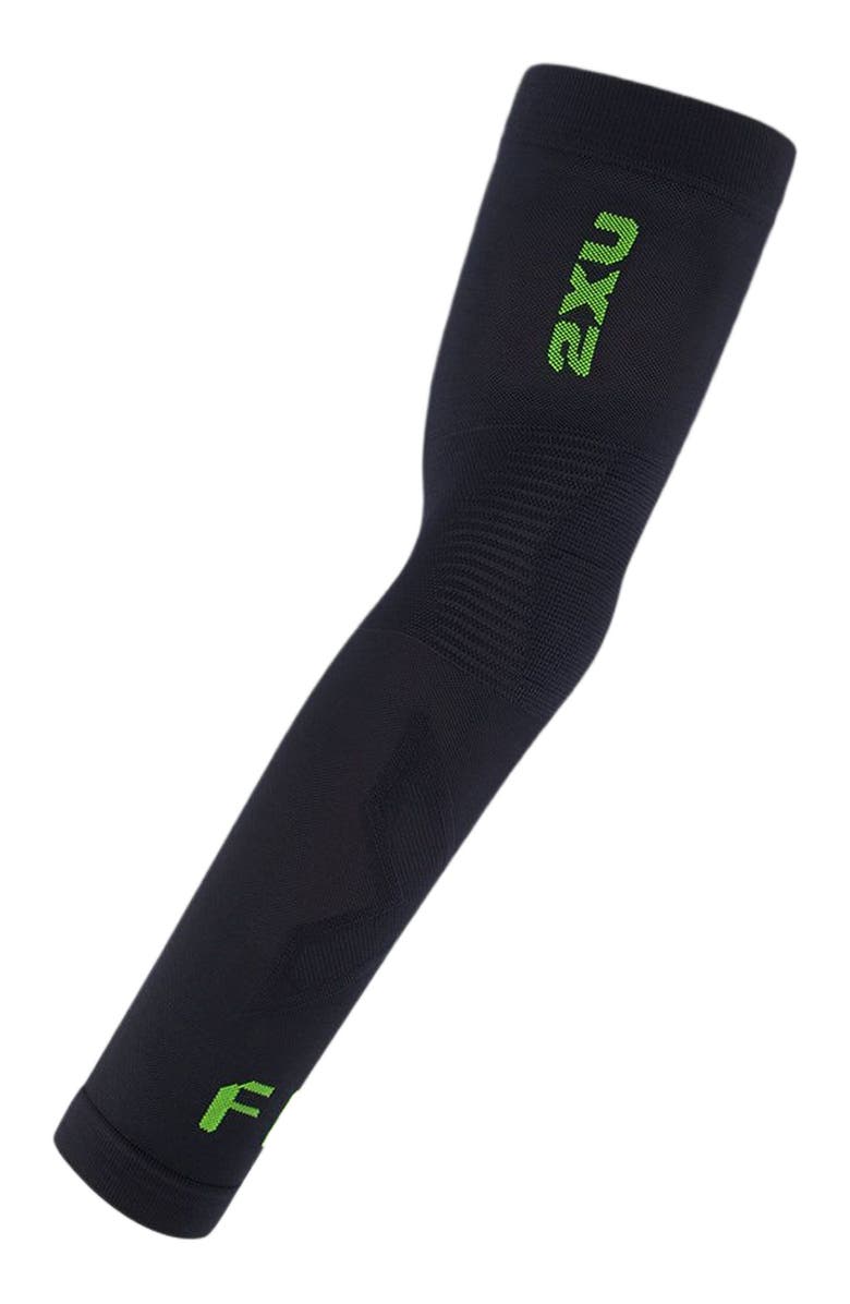 2XU Recovery FIR Flex Leg Sleeves, Alternate, color, Black/Nero