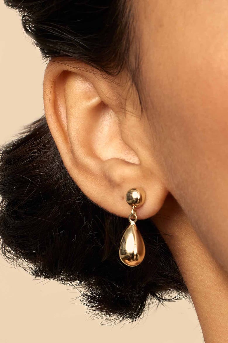 14K Gold Dripping Gold Drop Earrings, Alternate, color, Yellow Gold