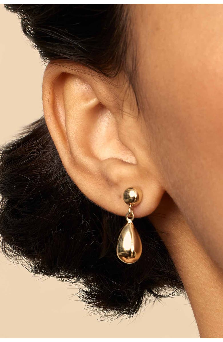 Oradina 10K Gold Dripping Gold Drop Earrings, Alternate, color, Yellow Gold