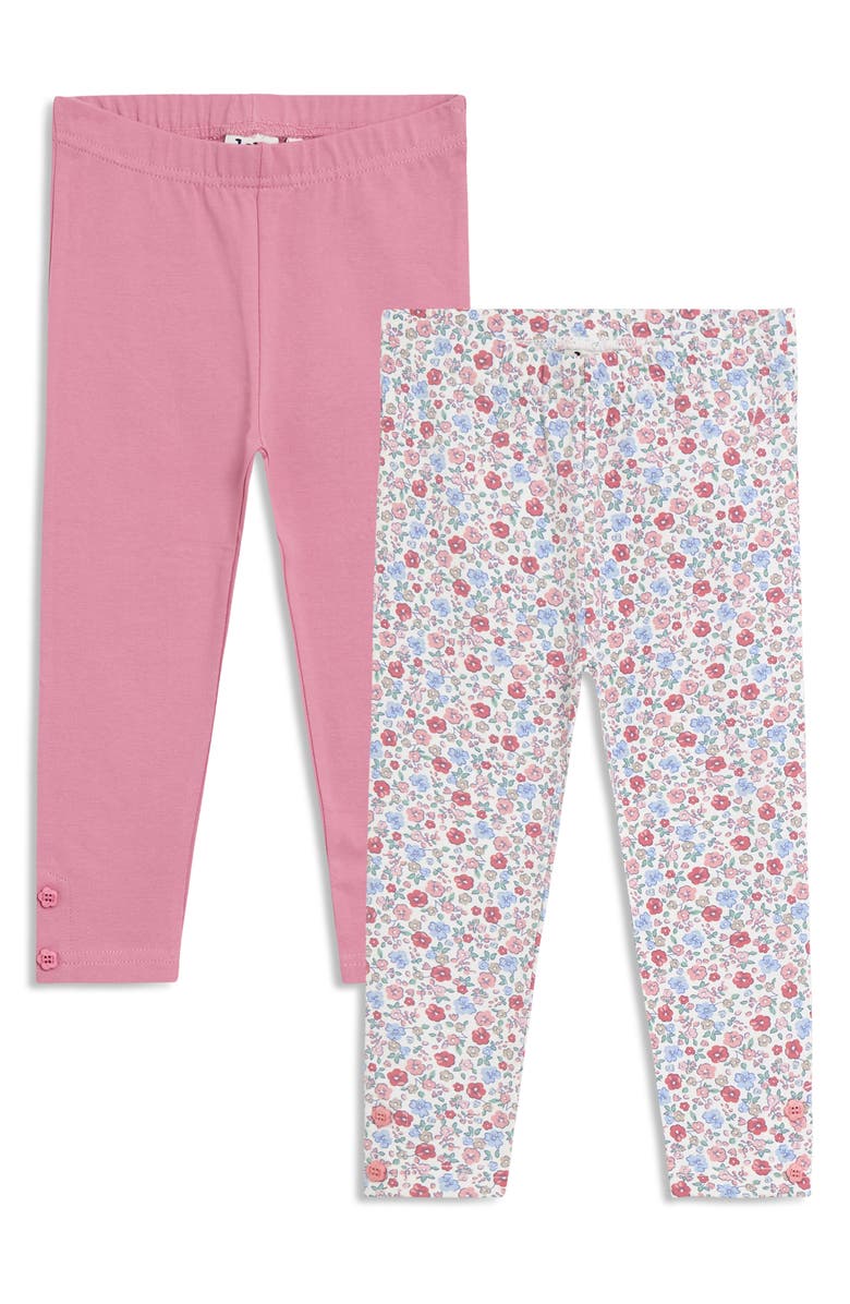 JOJO MAMAN BEBE Kids' 2-Pack Assorted Leggings Set, Main, color, Pink