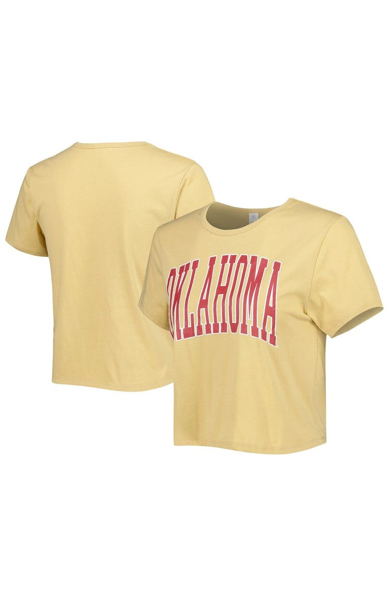 ZOOZATZ Women's ZooZatz Yellow Oklahoma Sooners Core Fashion Cropped T-Shirt, Main, color,