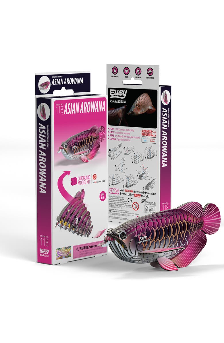Eugy Puzzles Asian Arowana 3D Puzzle, Main, color, NO COLOR