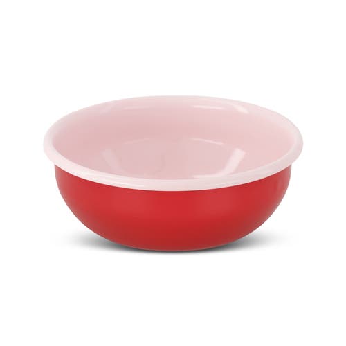 Elifle Two Tone Enamel Cereal Bowl In Red