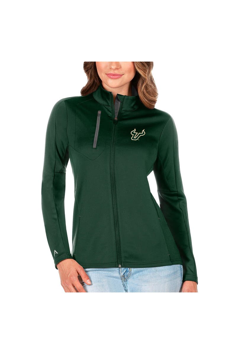 ANTIGUA Women's Antigua Green/Graphite South Florida Bulls Generation Full-Zip Jacket, Main, color, 