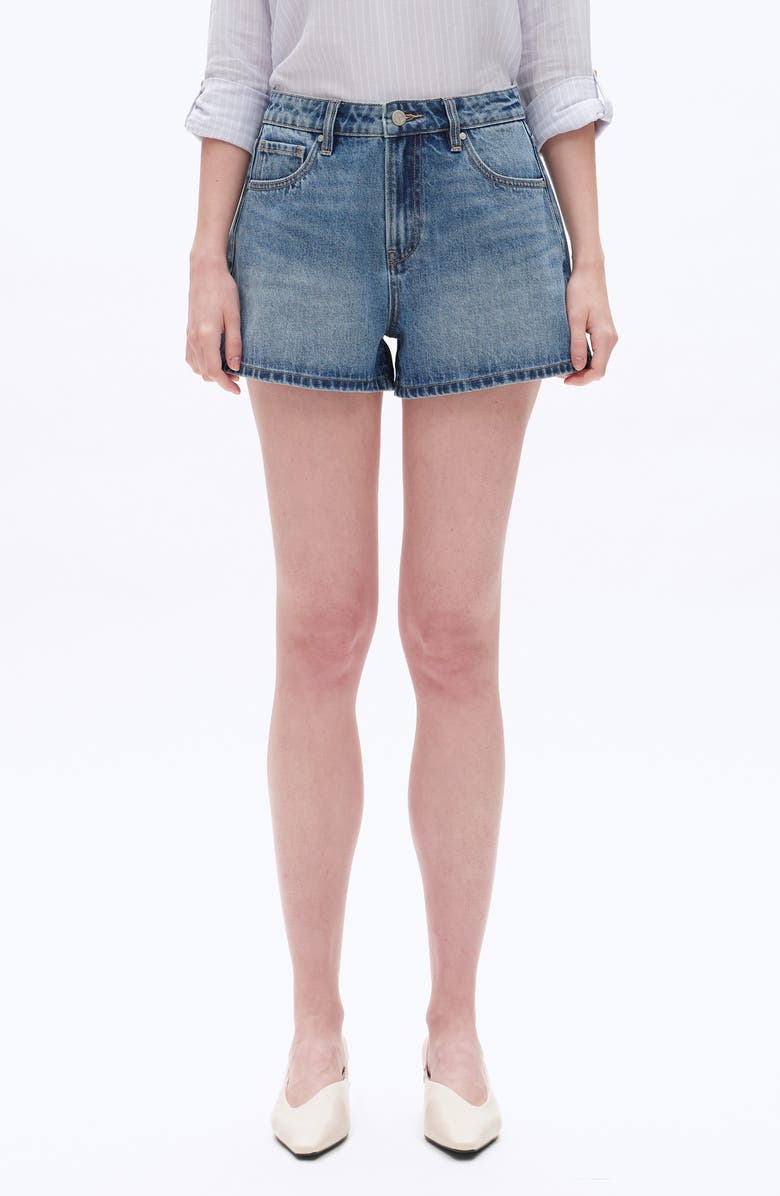 Bayeas Denim Shorts, Main, color, Medium Blue