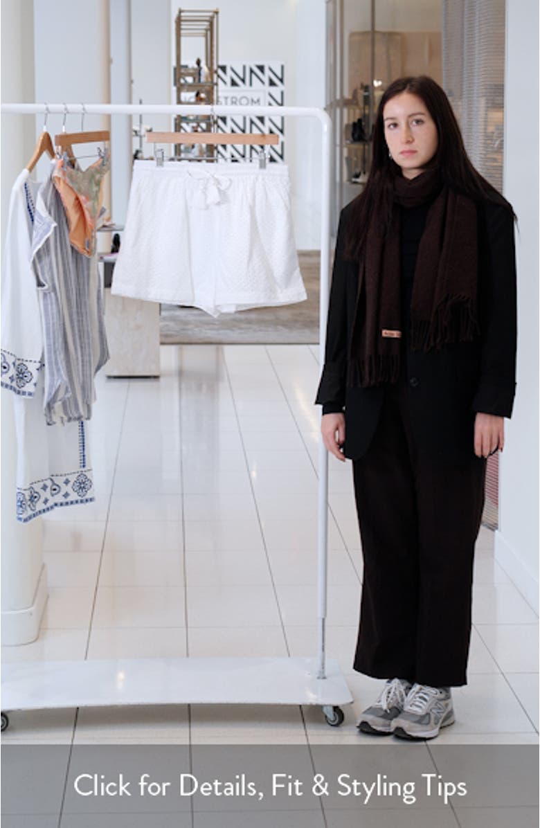 Eyelet Cove Cotton Cover-Up Shorts, sales video thumbnail