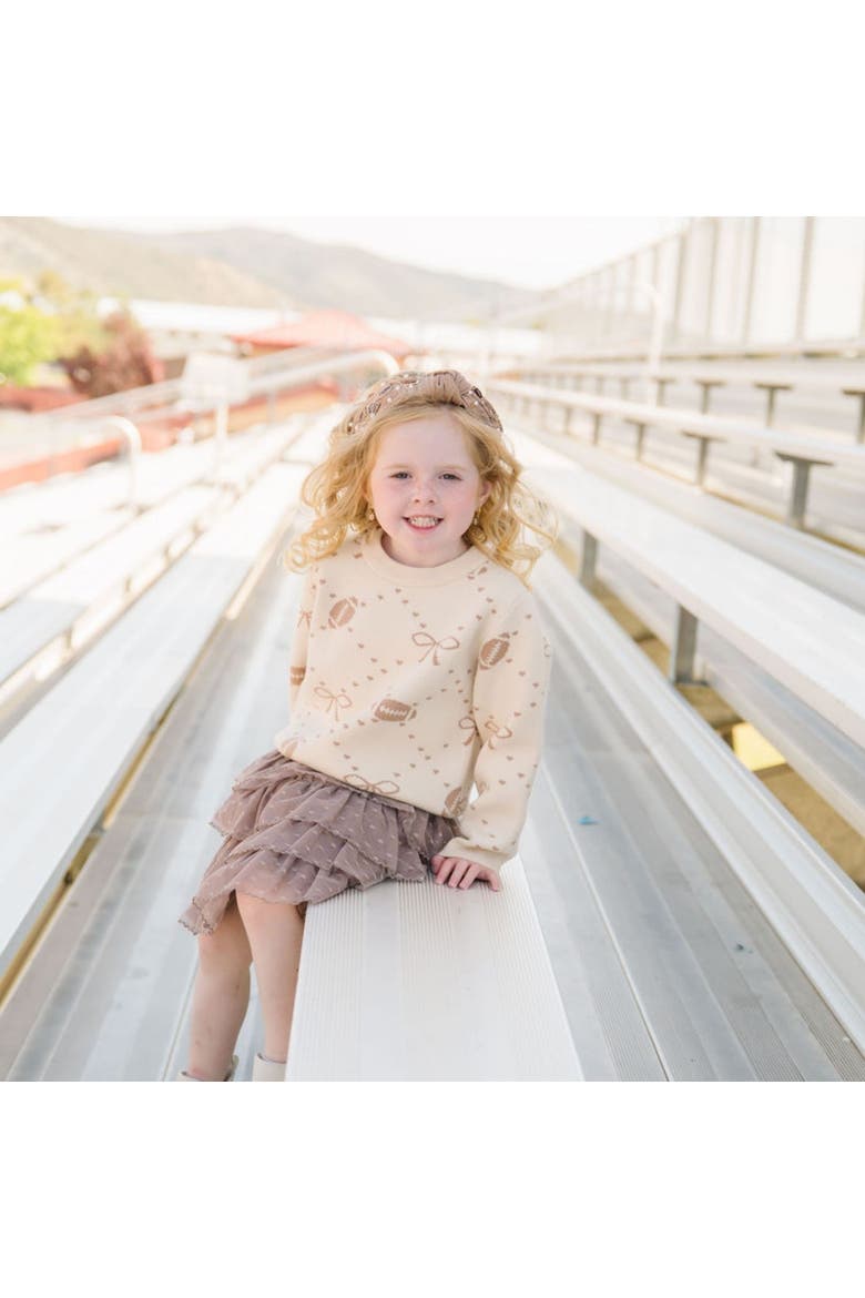 Football Trellis Sweater, Alternate, color, Ivory