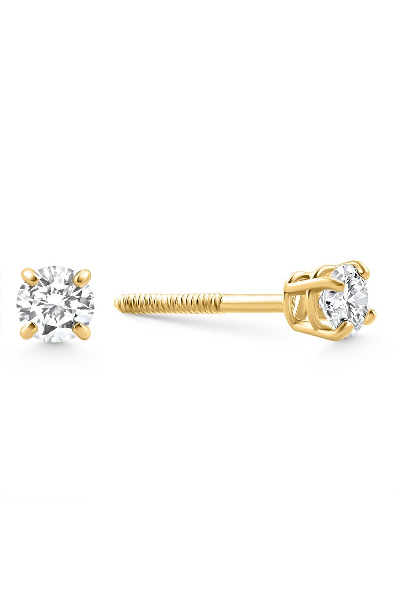 Bliss Diamond 1/4 Ct TW Diamond Screw Back Studs 14k Gold Lab Grown, Alternate, color,