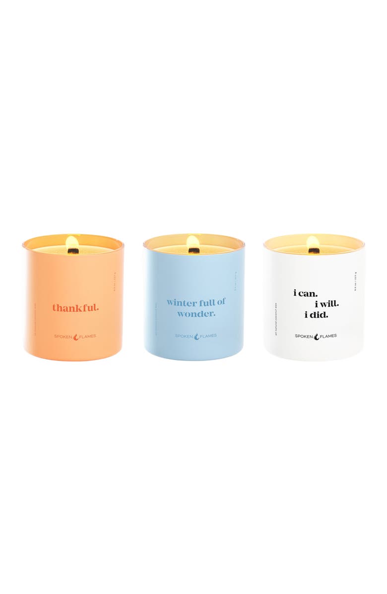 Spoken Flames Fall-Winter Candle Set, Alternate, color, Black And White