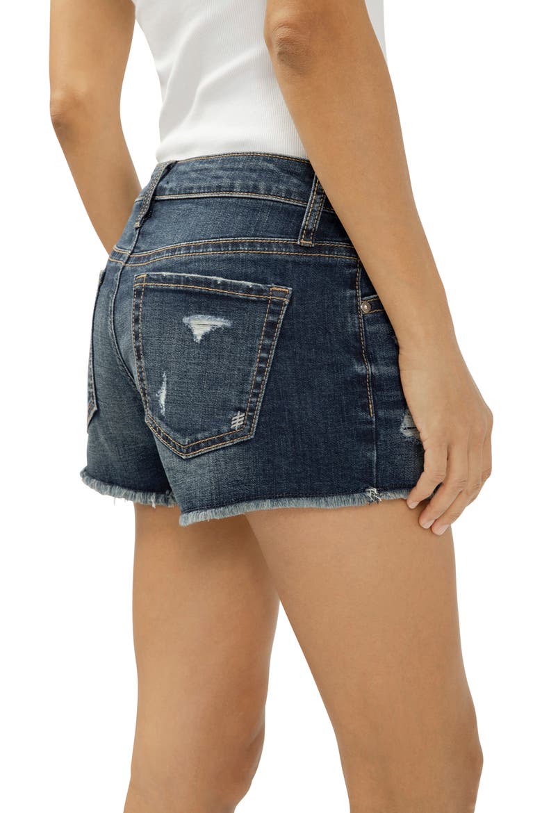Frayed Mid Rise Denim Boyfriend Shorts, Alternate, color, DREAMSCAPE