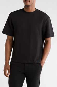 DENIM AND FLOWER Textured Relaxed Fit Crewneck T-Shirt