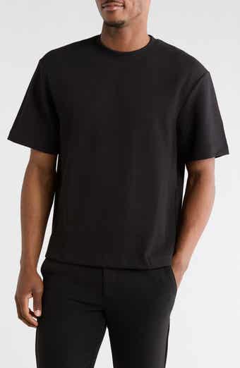 DENIM AND FLOWER Textured Relaxed Fit Crewneck T-Shirt