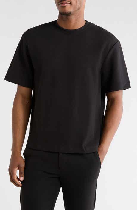 DENIM AND FLOWER Textured Relaxed Fit Crewneck T-Shirt