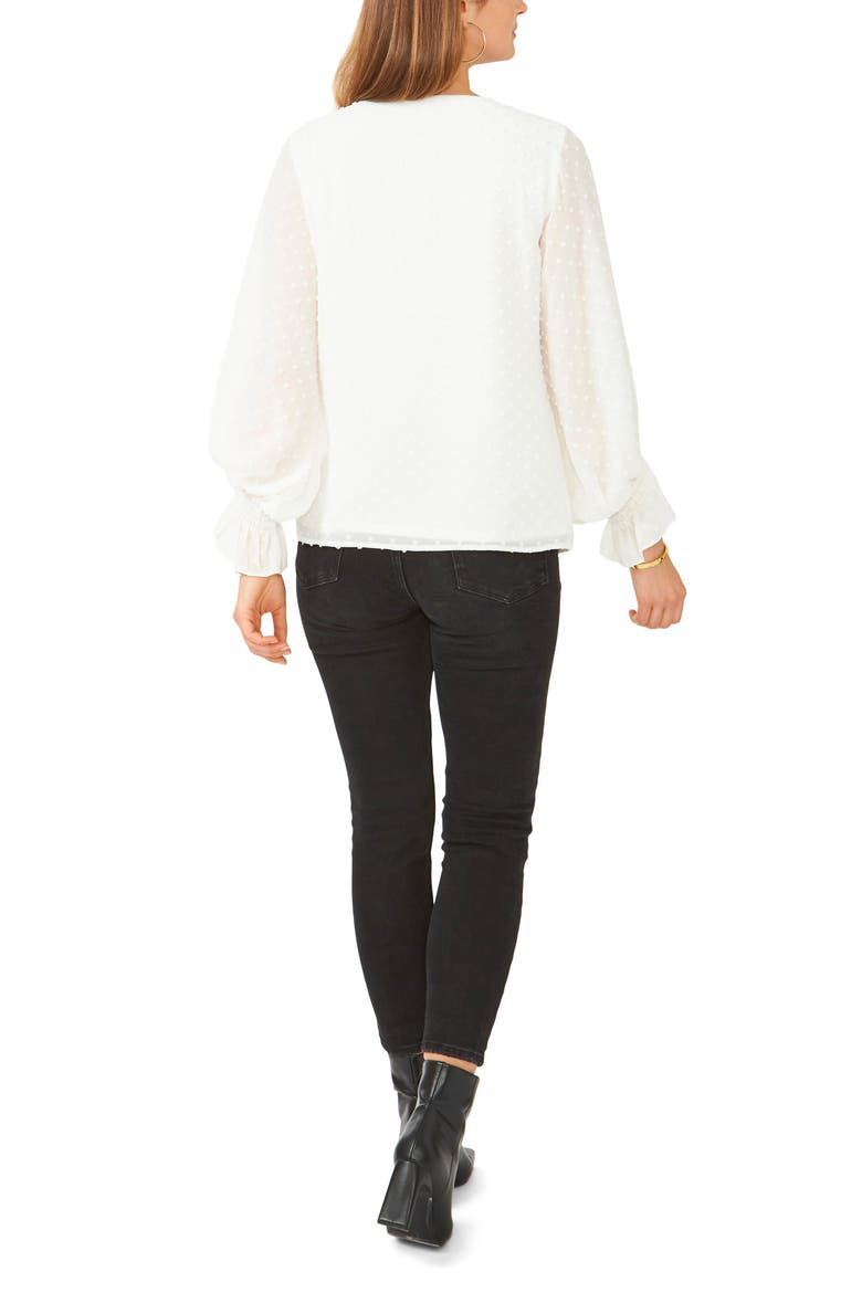 V-Neck Blouse, Alternate, color, SOFT ECRU