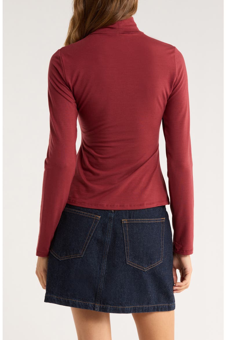 Nell Turtleneck Knit Top, Alternate, color, CHIANTI