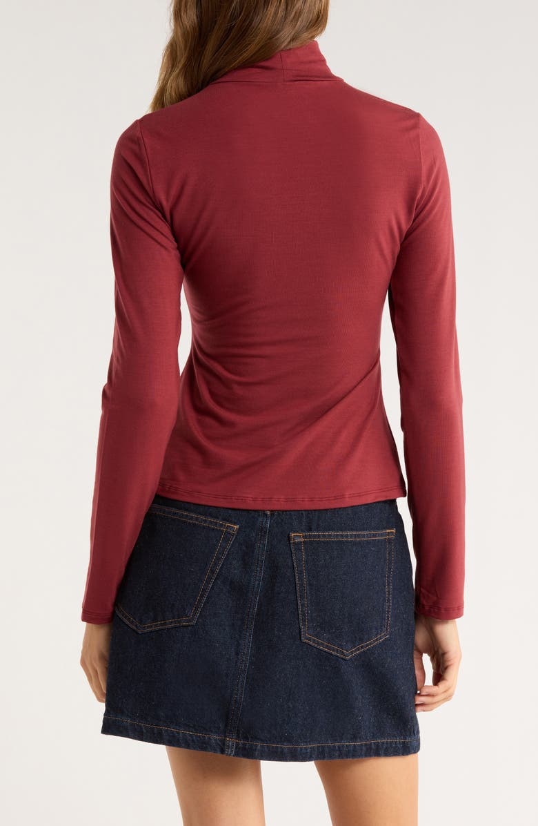 Reformation Nell Turtleneck Knit Top, Alternate, color, Chianti