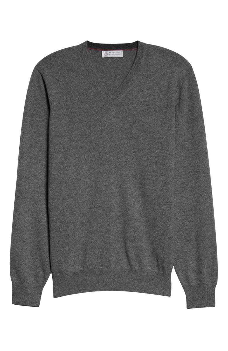 Brunello Cucinelli Men's V-Neck Cashmere Sweater, Main, color,