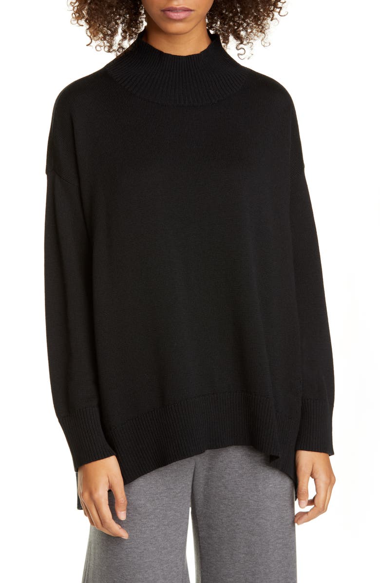 Eileen Fisher Oversize Mock Neck Sweater, Main, color,