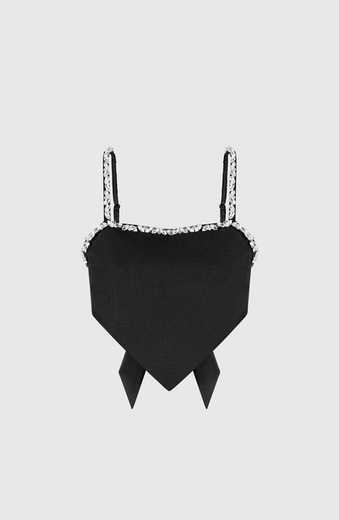 Eloise Embellished Strap Handkerchief Top