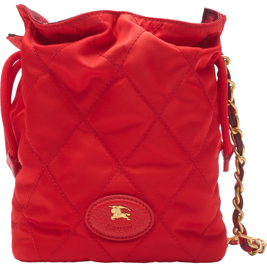 Burberry Horseshoe Chain Pouch In Red