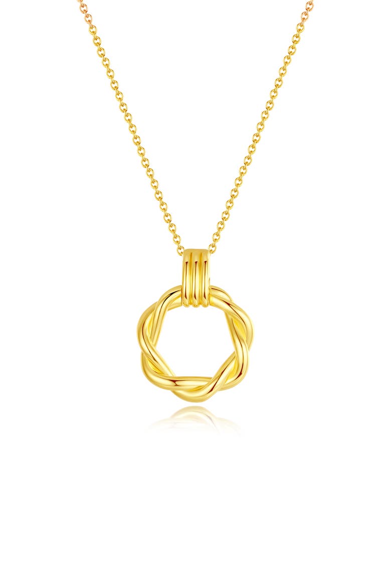 Eléa Twisted Hoop Pendant Necklace, Main, color, Gold