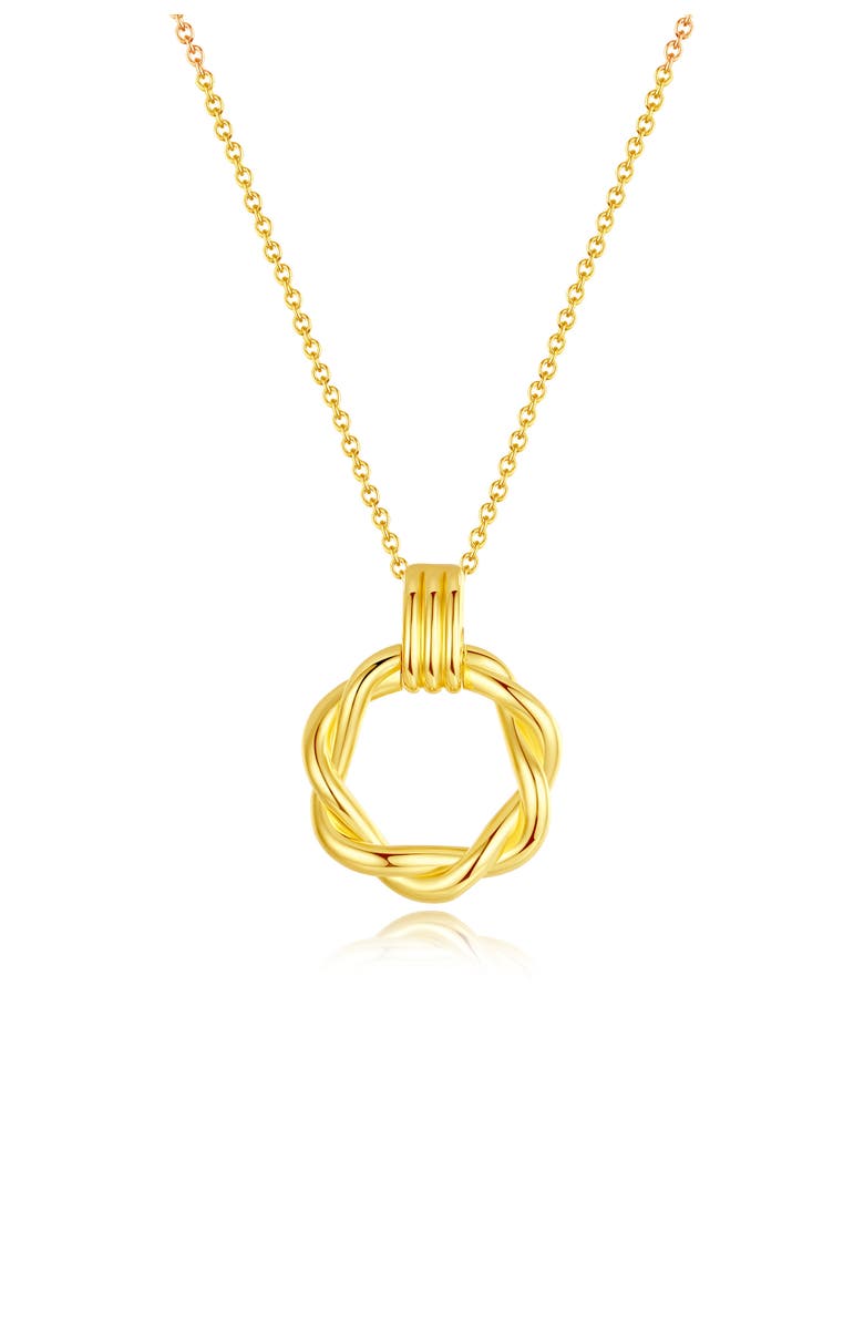 Classicharms Eléa Twisted Hoop Pendant Necklace, Main, color, Gold