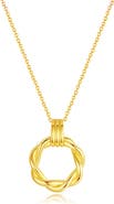 Classicharms Eléa Twisted Hoop Pendant Necklace