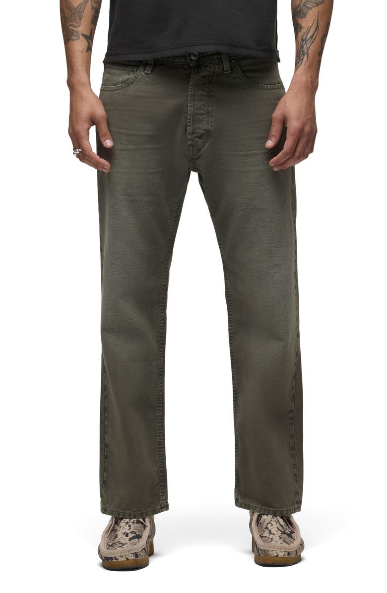 Hudson Jeans Rylan Relaxed Straight Leg Jeans, Main, color, Distress Army