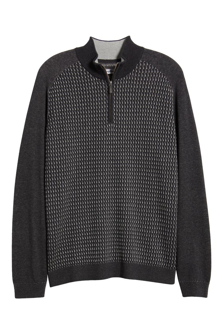 Coastal Shores Quarter Zip Sweater, Alternate, color, CHARCOAL