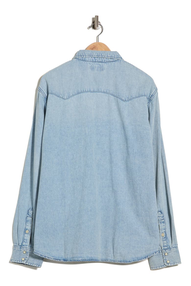 Sawtooth Western Denim Shirt, Alternate, color, BARKLEY