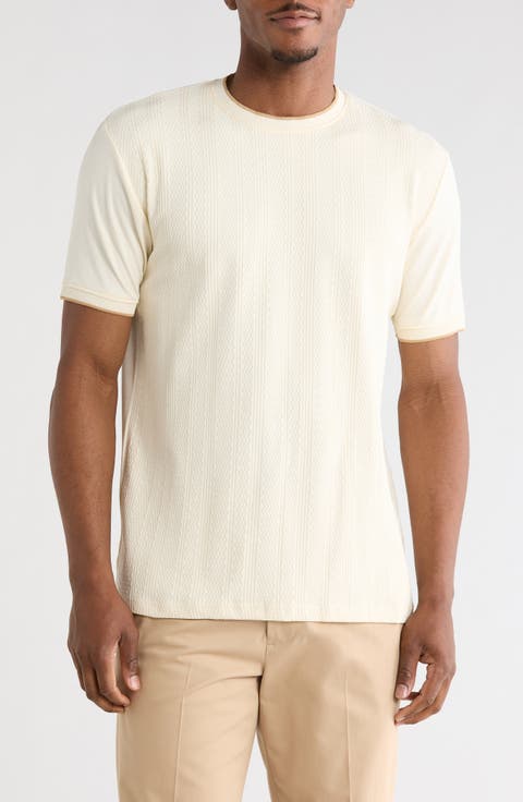 Vertical Texture Crewneck T-Shirt