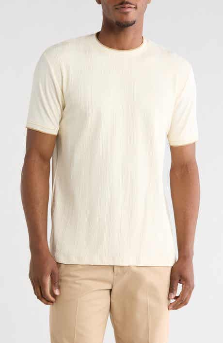 DENIM AND FLOWER Vertical Texture Crewneck T-Shirt